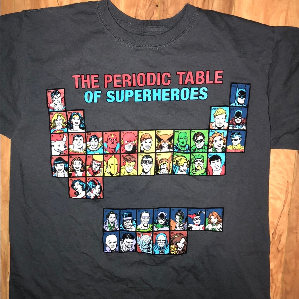 Periodic Table of Superheroes Shirt